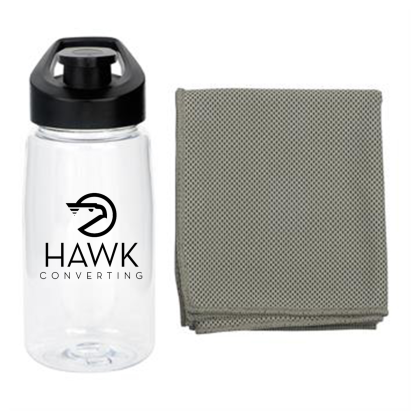 Custom Easy Pour 18 oz. Bottle Fitness Set - Black 