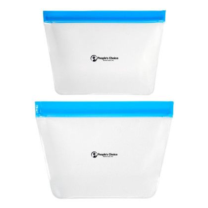 Custom Reusable Food Storage Bag Set - Blue Custom Reusable Food Storage Bag Set - Blue