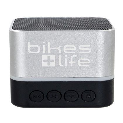 Custom Two Tone Square Bluetooth Speaker - Silver 