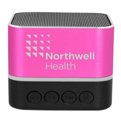 Custom Two Tone Square Bluetooth Speaker - Pink 