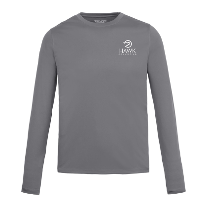 Custom DARA Men's Recycled Long Sleeve Tech Tee - Quarry