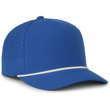 Custom High crown performance cap - Royal/White