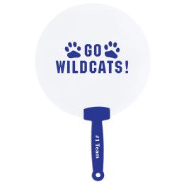 Custom Lightweight Plastic Hand Fan - Blue 