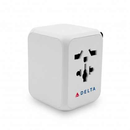 Custom Wanderer 2.0, GaN International Travel 35W PD Adapter - White Front View