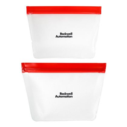 Custom Reusable Food Storage Bag Set - Red Custom Reusable Food Storage Bag Set - Red