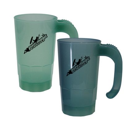 Custom Sun Fun 20 oz. Stackable Beer Stein - Light Green/Blue 