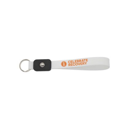 Custom Fidget Roller Wristlet Keychain - White