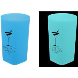 Custom Nite Glow 2 oz. Shot Glass - Neon Blue