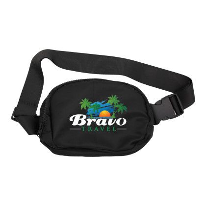 Custom Crossbody Bag, Full Color Digital - Black With Handle 