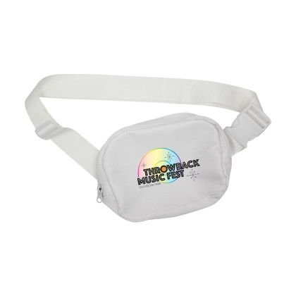 Custom Crossbody Bag, Full Color Digital - White Side View
