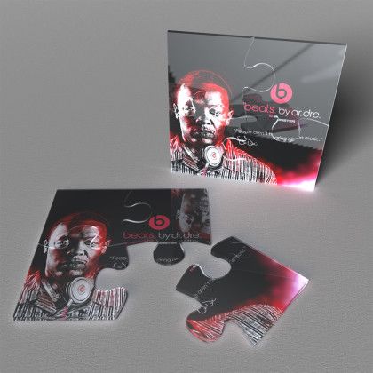 Custom 3.75" X 3.75" Acrylic Jigsaw Puzzle - Multicolor 