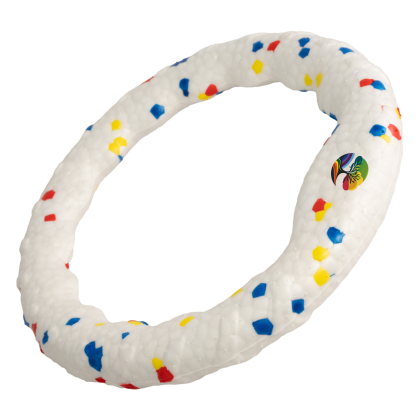 Custom CHOMP! Durable Dog Ring Small - Full Color - White Side View