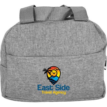 Custom Handy Heathered Lunch Cooler - Gray 
