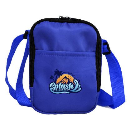 Custom Sporty Recycled Crossbody Bag - Blue