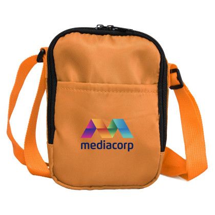 Custom Sporty Recycled Crossbody Bag - Orange 