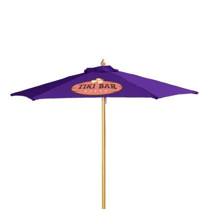 Promotional 7' Steel Market Umbrella Grape