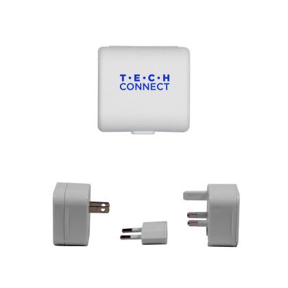 Custom Travel Adapter - White