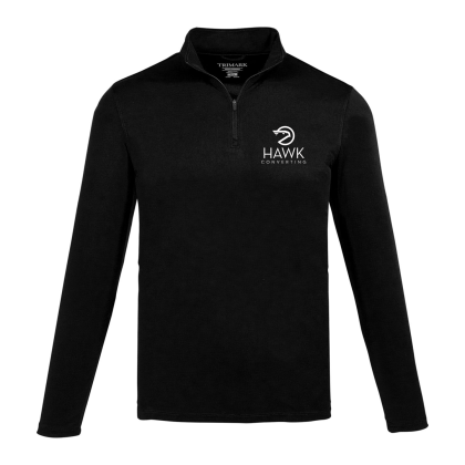 Custom Dara Men's Recycled Tech Quarter Zip - Black 