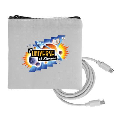 Custom Colorful RPET C to C Cable Set - Gray 