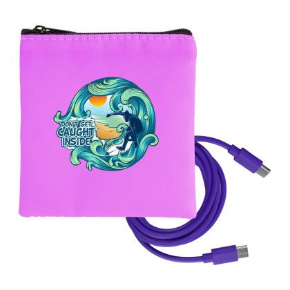 Custom Colorful RPET C to C Cable Set - Purple