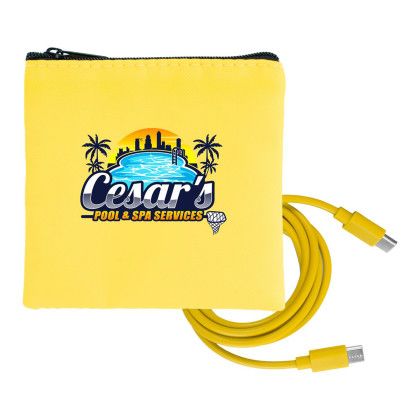 Custom Colorful RPET C to C Cable Set - Yellow