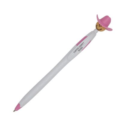 Custom Cowgirl Wild Smilez Pen - Pink Front View