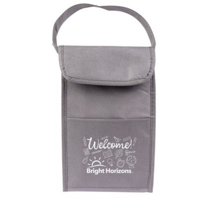 Custom Insulated Lunch Bag with Healthy Snacks - Heather Grey 