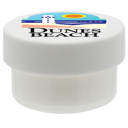 Custom Halcyon Lip Balm Jar, Full Color Digital - White