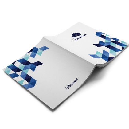 Custom Full Color Custom Medium Softcover Layflat Notebook/Journal - Back View