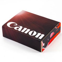 Custom 10" x 1.25" x 12.75" 4CP Full Bleed E-Flute Tuck Box - 4/0