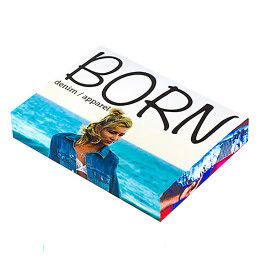 Custom 16" x 2.75" x 11.5" 4CP Full Bleed E-Flute Tuck Box - 4/0 