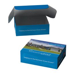 Custom 12.5" x 4" x 9" 4CP Full Bleed E-Flute Tuck Box - 4/4