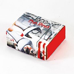 Custom 5" x 2" x 4" 4CP Full Bleed E-Flute Tuck Box - 4/4