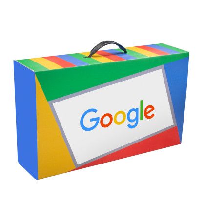 Custom 14.75" x 4" x 9" 4CP Full Bleed E-Flute Handle Box - 4/4 Custom 14.75" x 4" x 9" 4CP Full Bleed E-Flute Handle Box - 4/4