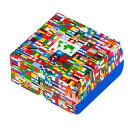 Custom 7.25" x 3.625" x 7.25" 4CP Full Bleed Fold Above Box - 4/0