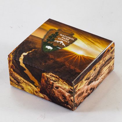 Custom 8" x 3" x 8" 4CP Full Bleed E-Flute Tuck Box - 4/4 Custom 8" x 3" x 8" 4CP Full Bleed E-Flute Tuck Box - 4/4