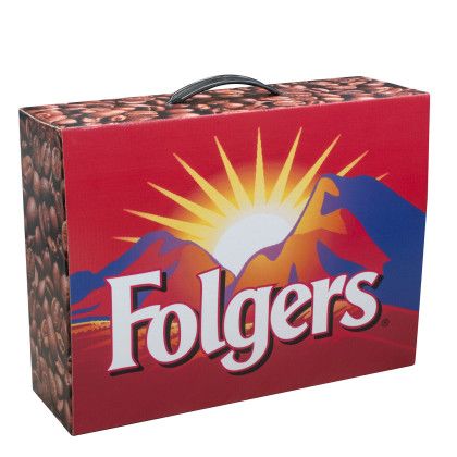 Custom 12.25" x 4" x 9.5" 4CP Full Bleed E-Flute Handle Box - 4/0 Custom 12.25" x 4" x 9.5" 4CP Full Bleed E-Flute Handle Box - 4/0