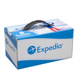 Custom 7.25" x 4" x 4" 4CP Full Bleed E-Flute Handle Box - 4/0