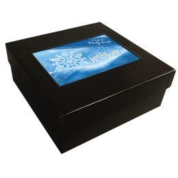 Custom Black Deluxe Gift Box 10" x 3" x 10"