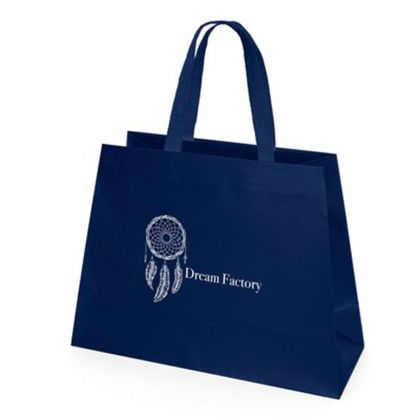 Custom McKinley Matte Laminated Bag - Navy Side View