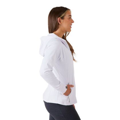 Custom Women's Weekender Full Zip Hoodie - White Side View
