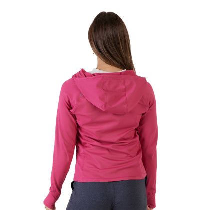 Custom Women's Weekender Full Zip Hoodie - Deep Pink Back View
