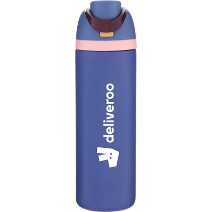 Custom 24 oz Owala Freesip - Blue Jay Top Open