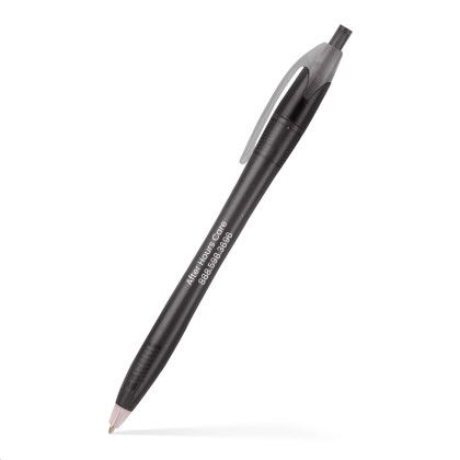 Custom Slimster Translucent Click Pen - Translucent Black 