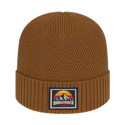 Custom Premium Recycled Knit Cap with Cuff - Cider