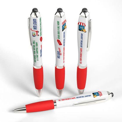 Custom Squared iBasset Stylus Performance Pen - Red