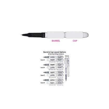 Custom BIC Grip Roller Pen Barrel & Clip - Layout Options