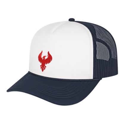 Custom Retro Foamie Trucker - White With Navy 