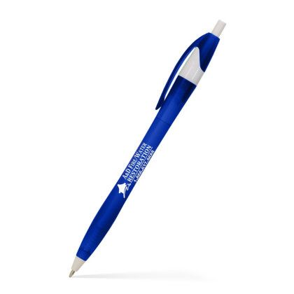 Custom Slimster Frosted Click Pen - Frosted Blue 