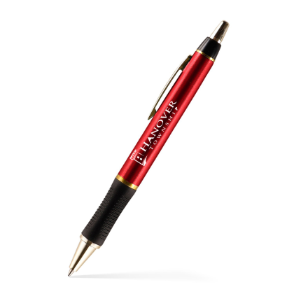 Custom Barton Click Pen - Gold Accents - Burgundy 